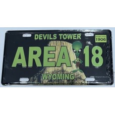 Area 18 License Plate Sign